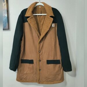 Carhartt Brown and Black Field Sherpa Jacket Size 2XL